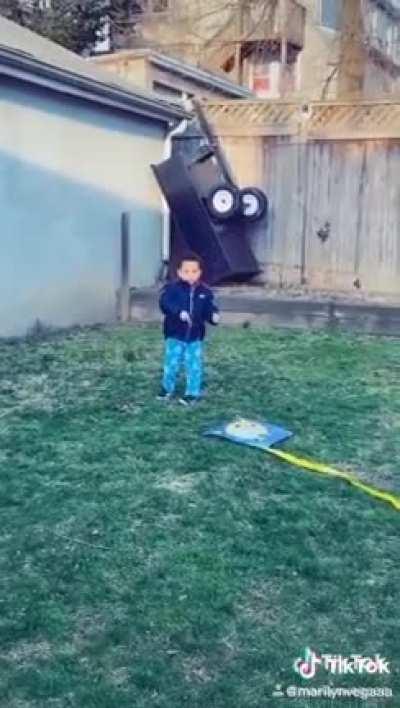 A kid and his kite