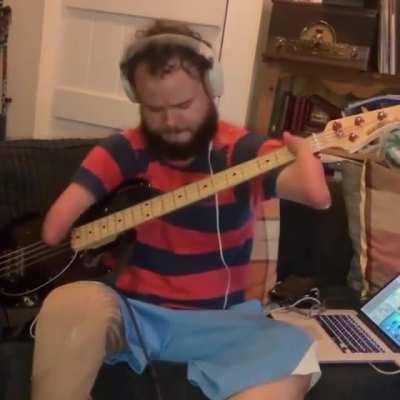 Covering red hot chili peppers bass section. Better with sound on