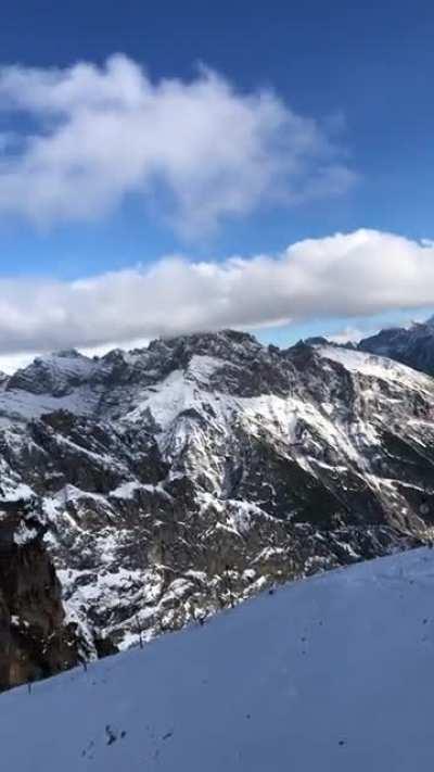 View after exiting a tunnel in Bavaria