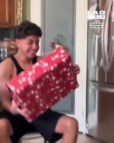 Guy gets two of the same presents