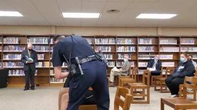 Anti masker is dragged out of school board meeting by police