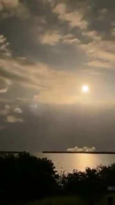 Brightness from SpaceX launch