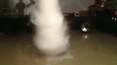 Making an indoor tornado