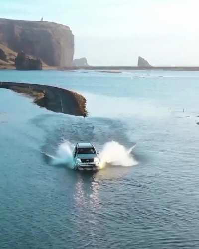 Iceland water road