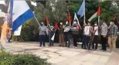 hehe What Could Go Wrong Palestinian Man Burns An Israeli Flag!