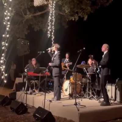 Alex singing at Zach Dawes’ wedding this weekend