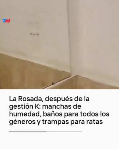 Reportan que durante el gobierno anterior la Casa rosada tenia humedad en las paredes/techos, puertas rotas y hasta un letrero que decia &quot;No usar las escaleras como baño&quot;