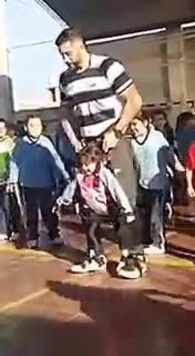 Teacher makes dancing possible for tiny paraplegic student