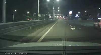 Speeding car goes on two wheels and causing multi-car accident