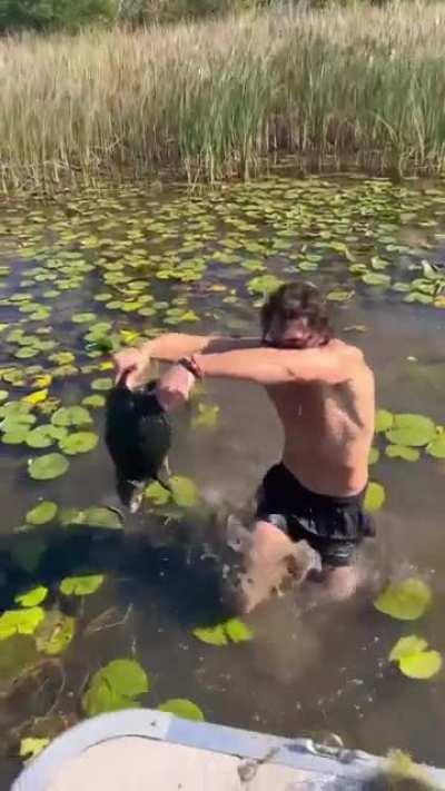 Influencer manhandles turtle for clout