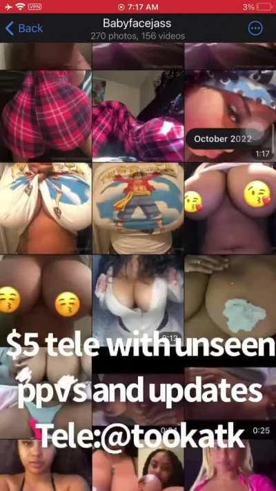 Updated Babyfacejass tele preview 🔥🔥🔥 join in $5 tele (last day to join for $5) she showing everything 😼