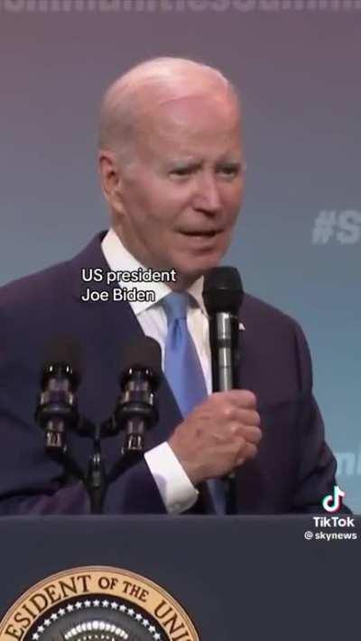 Biden wrapping up a speech in Connecticut