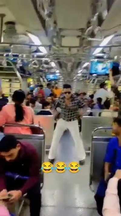 Idiot spotted on the train in India