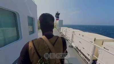 Yemen’s Houthis release video of armed men seizing ‘Israeli-linked ship’ in Red Sea