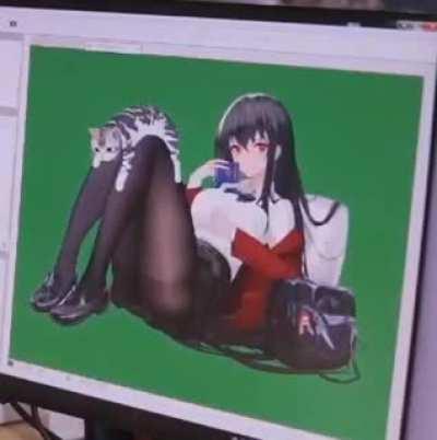 New Taihou school girl skin teased! (live2d)