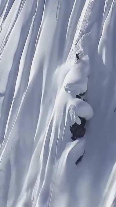 Travis Rice shredding the Canadian alps effortlessly