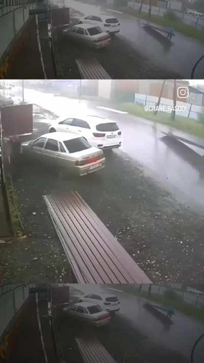 to hold down aluminium sheets during a storm