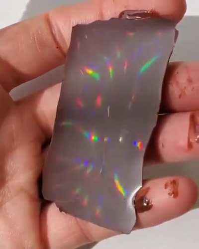 Chocolate bar that's literally diffracting light