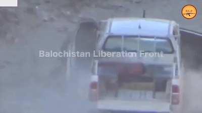 Baloch Liberation Army (BLA) Fighters ambushes Pakistani military vehicles and engage troops