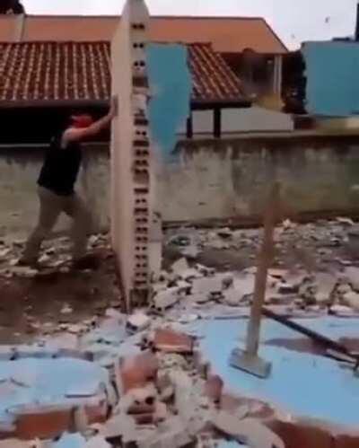 WCGW while trying to push a wall