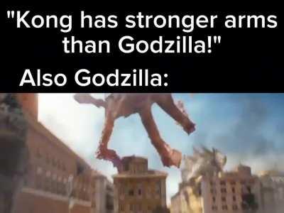 Godzilla has stronger arms. Cope