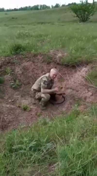 Russian soldier films there 