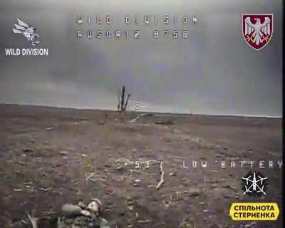 Russian soldier playing dead failed to fool FPV drone operator