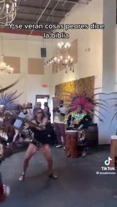 Twerking during ceremonial Aztec dance…