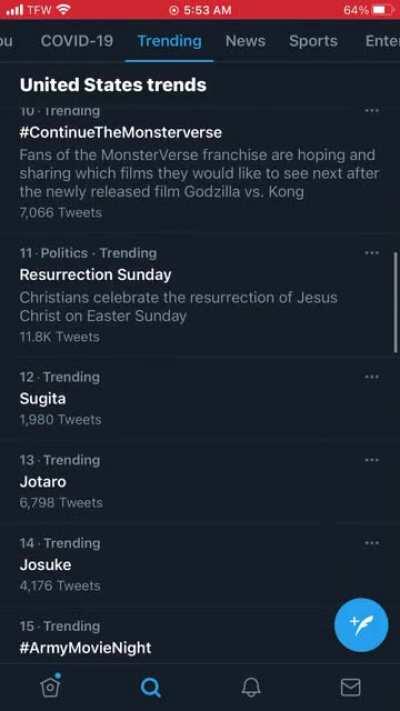 Jojo’s has taken over all of twitter trending