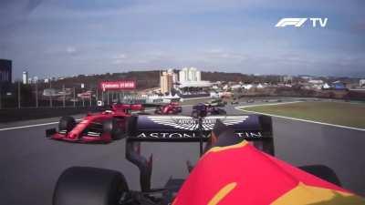 Safety car restart with Max at Interlagos