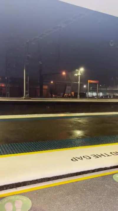 Stuck on a train in Sydney. Rain kept me company.