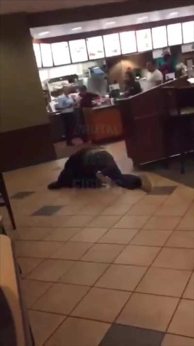 Dude loses it on the floor after all attempts to stop a guy from being with his girl fail.