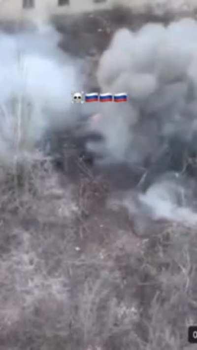 Destruction of heavy self-propelled mortar 2C4 