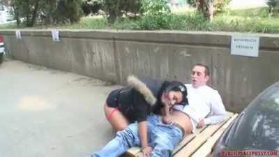 Having sex in real public place in front of people