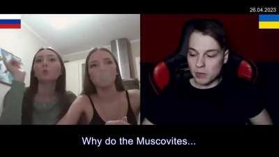 A Ukrainian and two Russian young women talk in chat roulette, part 2. About the war, NATO and elections. 