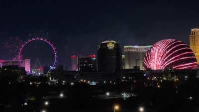 The Sphere in Vegas got lit up for July 4