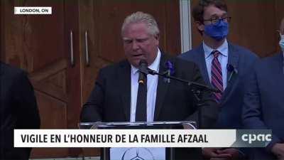 Doug Ford gets booed at vigil for victims of anti-Muslim attack in London