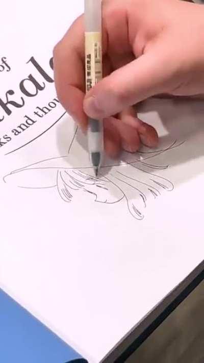 Quick and effortless drawing during a book signing