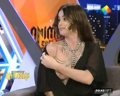 Embarrassed Boobslip On Tv