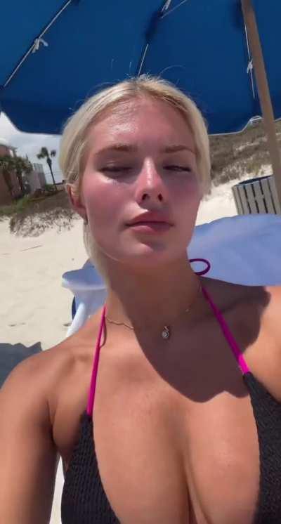 At the beach via TikTok 