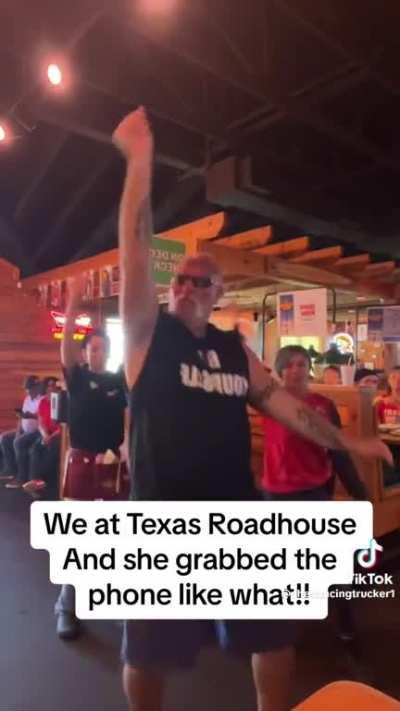 Dancing at Texas Roadhouse