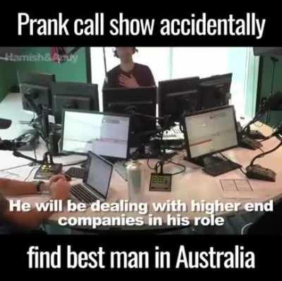 Prank Call Finds Best Bloke Alive.