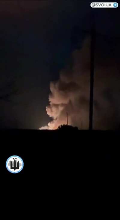 Ammo dump hit in voronezh, russia (close to kursk)