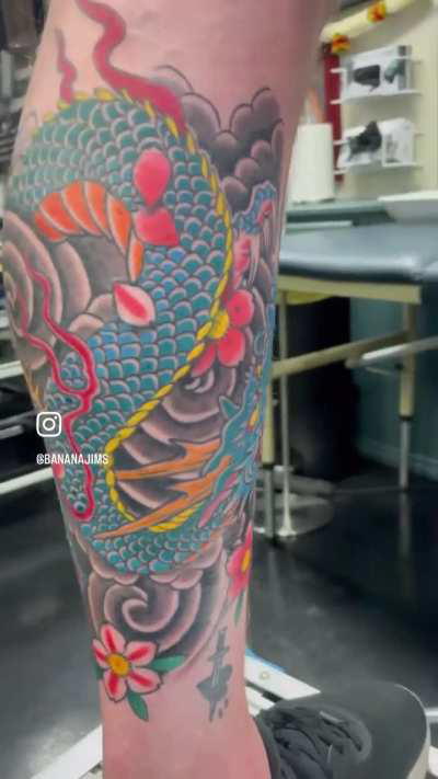 Dragon Tattoo by Bananajims, London, UK