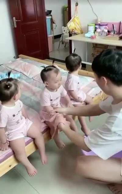 These triplets made my day. Absolutely adorable