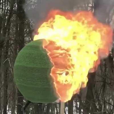 This match ball getting lit