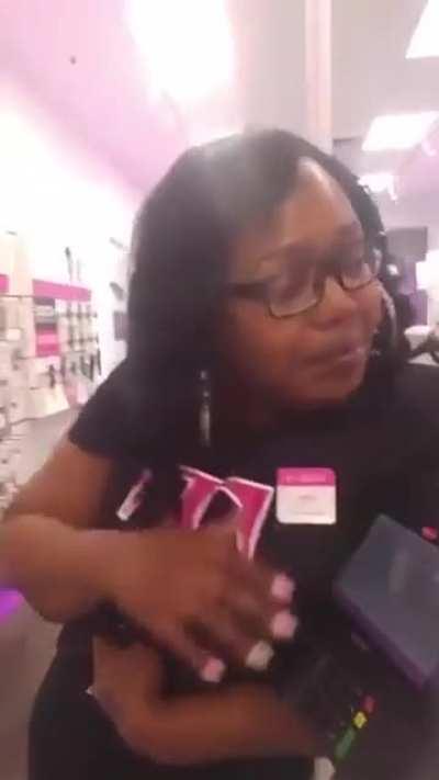 Tiara from T-Mobile is xanned out