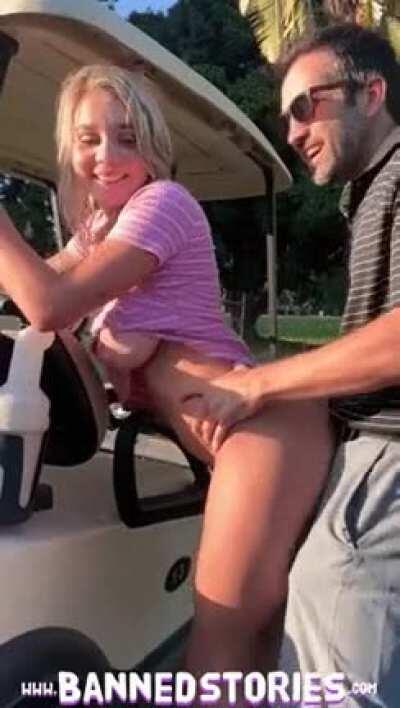 Gabbie Carter on a golf course