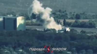 Ukrainian military brings down russian tower with electronic warfare complex installed. The work of the 