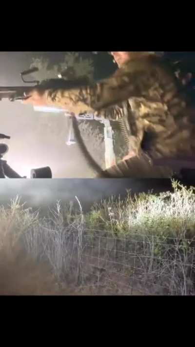 Hog hunting with machine guns